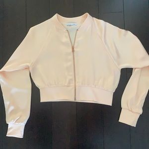 Peach Zip up bomber